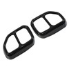 2pcs Gloss Black Car Tail Exhaust Pipe Cover Trim Stainless