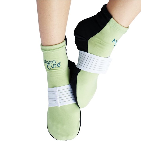 NatraCure Plantar Fasciitis Therapy Cold Socks with Compression Band - Reusable Ice Pack Slippers for Plantar Fasciitis, Arch Pain, Heel Pain, Swelling - FBA710 CAT - (Size: Large)