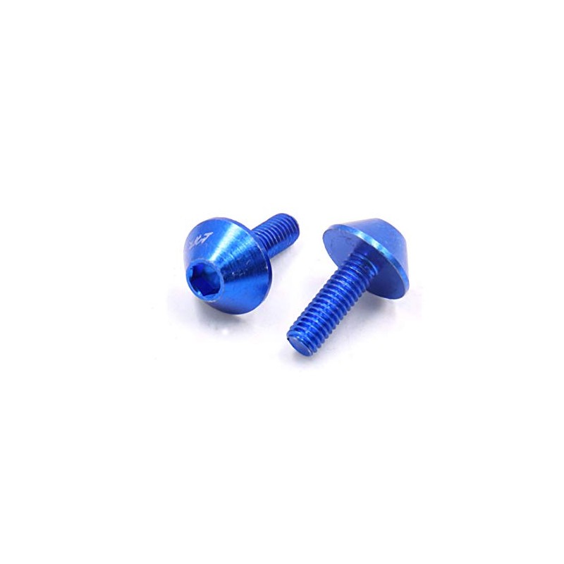 uxcell 8pcs Blue Aluminum Alloy Motorcycle Hex Socket Head Bolts