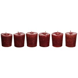 Aroma Naturals Votive Candles Essential Oil, Peace Ruby Holiday, 6 Count