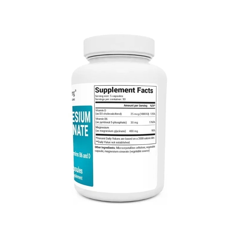 Dr. Berg's Magnesium Glycinate, 3 PACK, 150 Veg Cap each