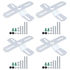Chinflly 4 Sets Light Fixture Mounting Bracket,Universal Chandelier Crossbar with Screws and Nuts,180 Rotatable and Fixed Lighting Parts Mounting Bracket