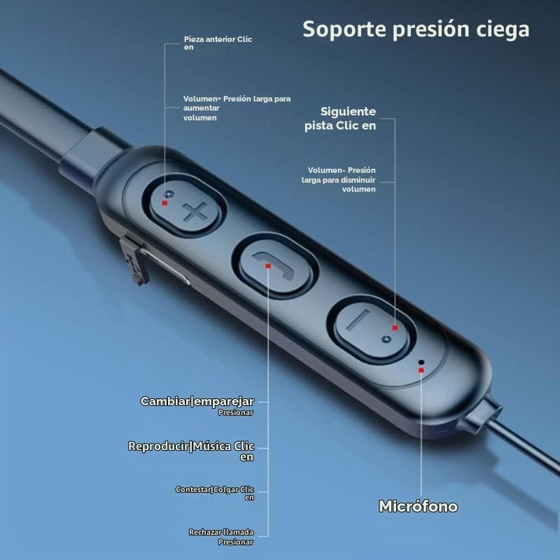 Tempaky B7 Auriculares Bluetooth inalámbricos para Colgar en el Cuello