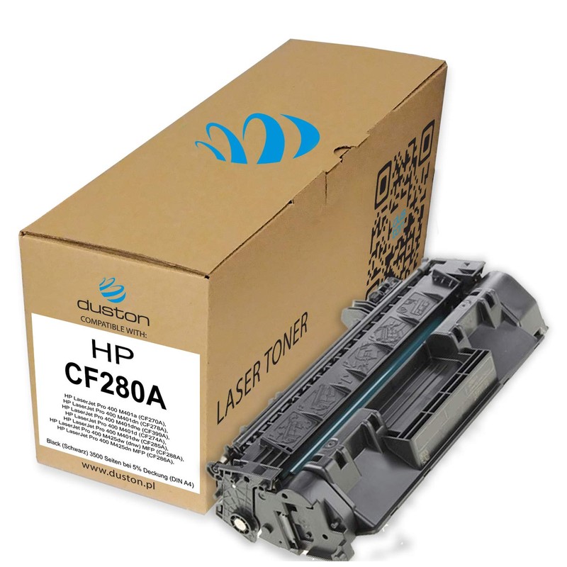 duston CF280A, 80A Black Toner Compatible with Laserjet Pro 400