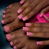 48 Pcs Pink French Tip Press on Nails & Press