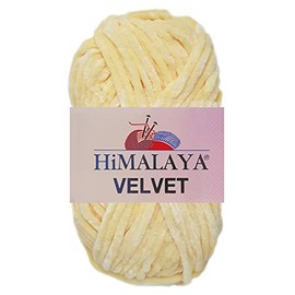 Himalaya Velvet Plain 100% Micro Polyester 90002 Light Yellow 100 g