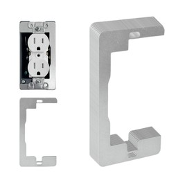 OKAWYC Wall Plate Spacer, 10-Pack Metal Flush Fit Leveling Plates – Receptacle Spacers & Outlet Shims for Loose Electrical Outlets, Single-Gang Electrical Box Levelers for Wall Fix & Outlet Alignment