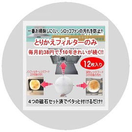 B1 Coshop Ventilation Fan Filter Scirocco Diameter 9.6 x 9.6 inches (245 x 245 mm) Round Shape (Replacement Range Filters Only) Extra Thick 0.4 inches (1 cm) Flame Retardant B1 Filter (Scirocco F)