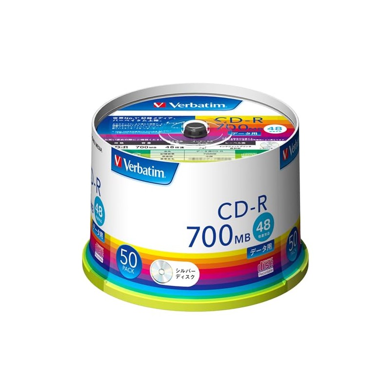 Mitsubishi Chemical Media Verbatim CD-R (Data) 1-Time 700MB 48x 50