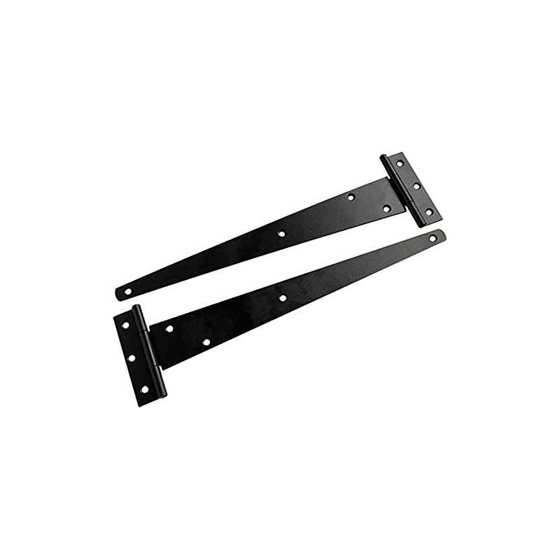 Merriway BH01986 (2 Pcs) Light Duty Strap Tee Hinge, Black