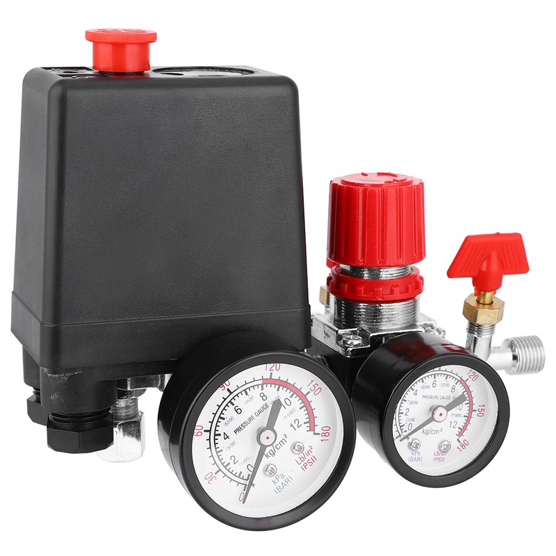 Pressure Switch Control Valve Assembly Square Four Holes Air Compressor