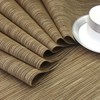 GoTCele Wedge Shape Placemats for Round Dinner Table Woven Vinyl