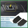 Motoforti 2pcs Carbon Fiber Inner Door Handle Bowl Cover Interior