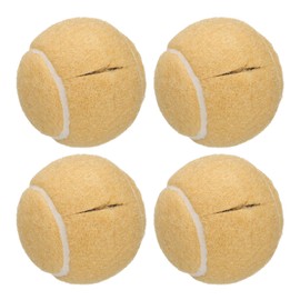 sourcing map 4 Pcs Precut Walkers Tennis Balls, Universal Precut Glide Balls Walkers Accessories Glides for Furniture Legs and Floor Protection, Beige