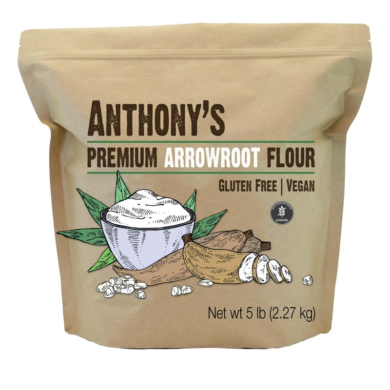 Anthony's Premium Arrowroot Flour, 5 lb, Fine Powder, Gluten Free,