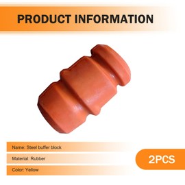 Arwrilt 2 PCS XJ Front Bump Stops, Rubber Front Suspension Jounce Bumpers, Cherokee Bump Stoppers Accessories Replacement, Compatible with Cherokee XJ 1984-2001 (Orange)