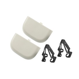 REPAIROCK 2 Set Beige Iron Sun Visor Cap Clip Clip Retainer No.DS7Z-54672A40-AF/DS7Z4273AA/DS7Z-9904132-A for Ford Fusion 2013-2016 for Lincoln MKZ 2013-2016 Auto Replacement Parts