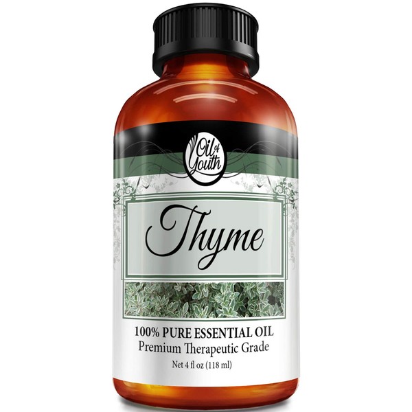 Oil of Youth Essential Oils 4oz - Thyme Essential Oil - 4 Fluid Ounces