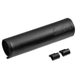 ZETA RACING 200mm Black Vintage Taste Scrambler Style Faux Leather Scrambler Rubber Pad G5582