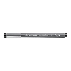 STAEDTLER - Forro de pigmentos, bolígrafo fino para dibujo, dibujo, diario, 1 mm, negro, 308 10-9