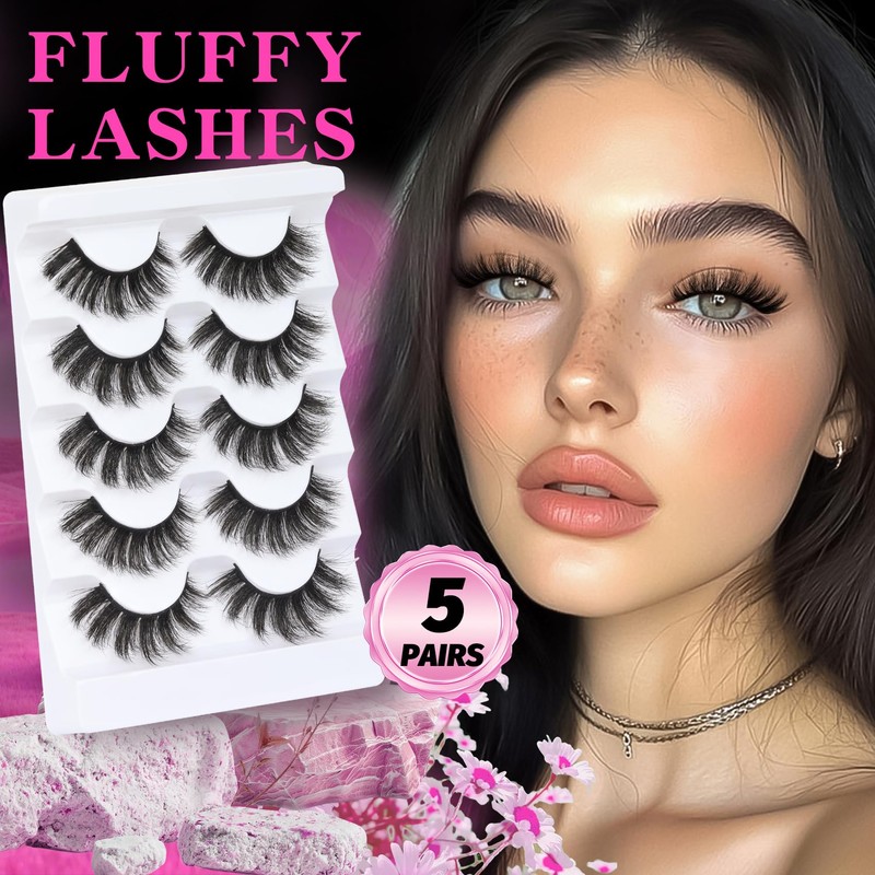 Veleasha Lashes 5D Faux Mink Lashes 100% Handmade Luxurious Volume