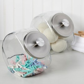 Anchor Hocking Penny Candy Jar 1 Gallon Glass Jar with Lid, Set of 2 Jars