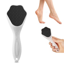 Hard Skin Remover Nano Glass Foot File - Foot Callus Remover with Handle Foot File Callus Remover with Nano-Level Grinding Points Durable Foot Scrubber Dead Skin Removal for Wet Dry Feet (White)