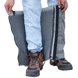 Water Repellent Fleece-Lined Winter Gaiters - Slimmer Fit - Gray