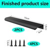 QZKJQDD 2 Pack Black Kitchen Cupboard Handles Finger Edge Pulls