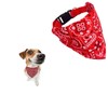 LATRAT Adjustable Triangle Bandana for Pets, Dog Scarf, Red, Polyester,