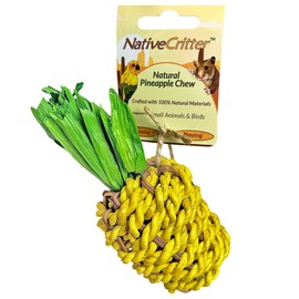 Exotic Nutrition Pineapple Chew - Fun & Unique Toy for Hamsters, Gerbils, Rabbits, Guinea Pigs, Prairie Dogs, Chinchillas, Degus, Squirrels, Rats and Other Chewing Small Animals
