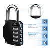 MOXYOY G0018 Combination Padlock 4 Digit Locker for Gym, Black