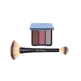 EVE PEARL Blush Trio Blush Palette Long Lasting Skincare Makeup And 204 Dual Fan Highlighter Hypoallergenic Brush Set Make up Kit- Bronzing Highlighter