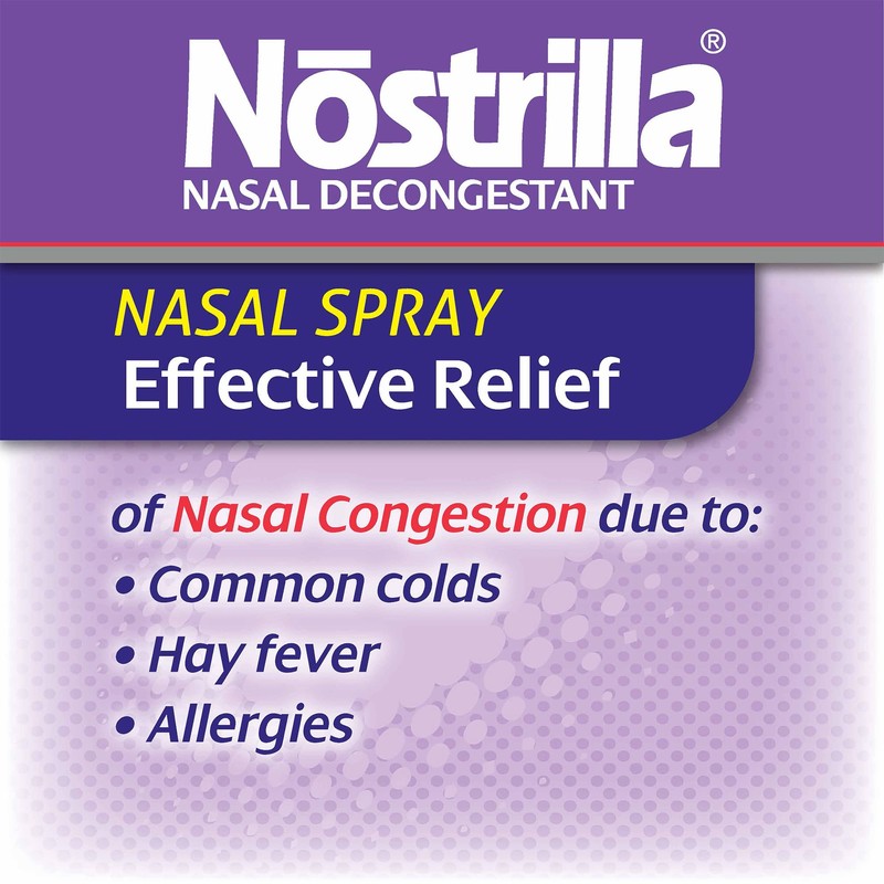 Nostrilla Nasal Decongestant, Effective Relief of Nasal Congestion, Up to