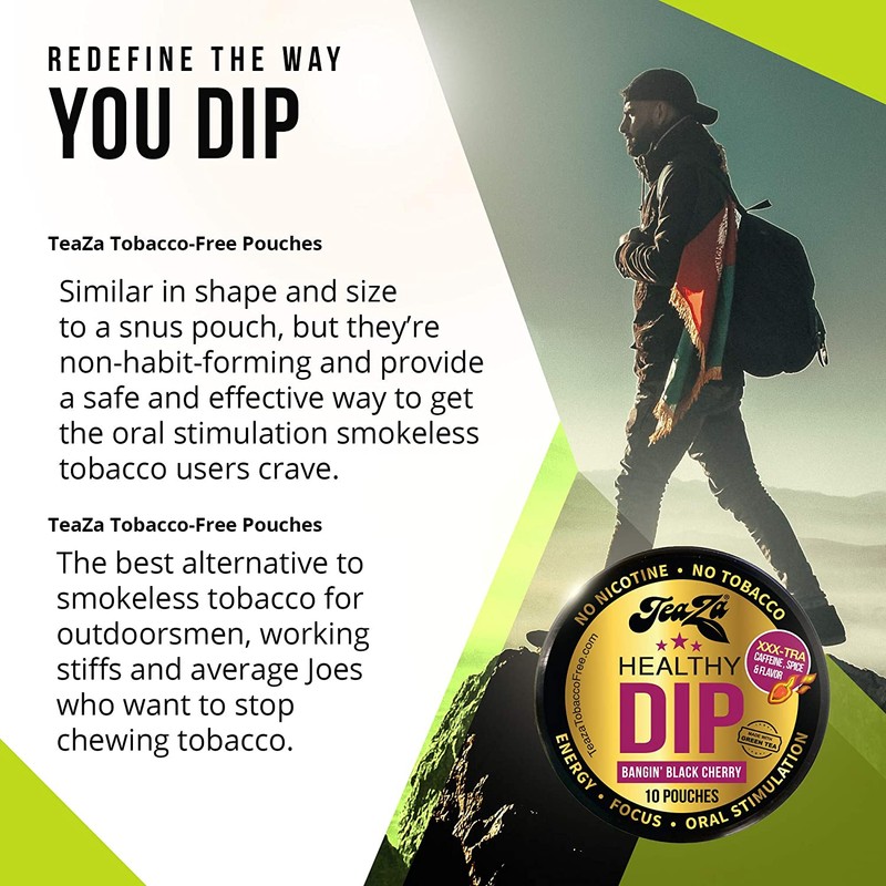 NEW Teaza Herbal Energy Pouch Mixed (4 pack) Peppermint-Tropical-Cool Mint