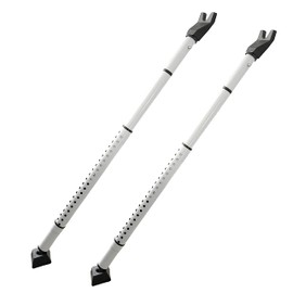 Product Trend Dual Security Bar, 1-Set Adjustable-Length Portable Strong Door Bar for Hinged and Sliding Patio Doors & Windows, Home Safety and Travel Security, Extends 28 Inches to 45 Inches, White