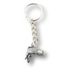 PP Rainbow Trout Jumping Pewter Keychain