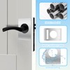 6 PCS Door Reinforcement Plate, Adhesive Door Handle Fixing Cover,