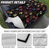 Biyejit Colorful Paws Golf Cart Towel Blanket with 4 Front