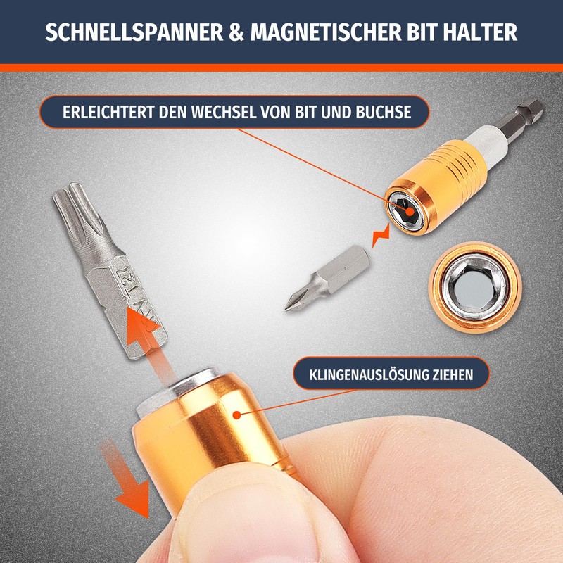 PRIDE&CRAFT 102 Piece Screwdriver Bits Set with 1/4 Inch Quick
