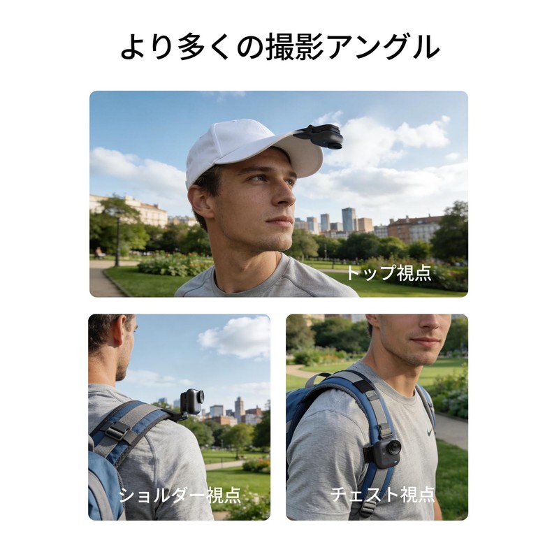 TELESIN Inta360 GO Ultra Multifunctional Hat Clip Backpack Clip Magnetic