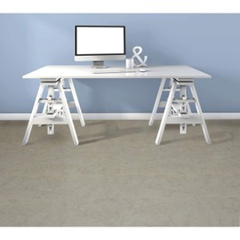 Sterling Self Adhesive 12-Inch Vinyl Floor Tiles, 45 Tiles - 12" x 12", Carrera Marble Pattern - Peel & Stick, DIY Flooring for Kitchen, Dining Room, Bedrooms & Bathrooms by Achim Home Decor