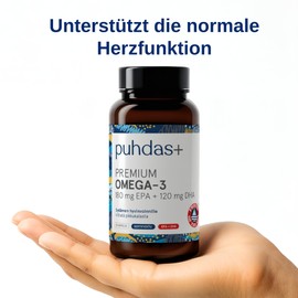 Premium Omega 3 Fish Oil Capsules with EPA & DHA, 180 mg EPA + 120 mg DHA per Capsule, 80 Softgel Capsules, Made in Finland