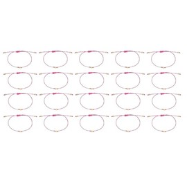LEEMASING 20 Pcs Women Men Simple Heart Bracelet Adjustable Rope String Lucky Gift Bracelet Gifts For Women Girls Friendship, M, Metal, no gemstone
