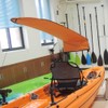 Kayak Sun Shade Canopy, Single Person, Waterproof, Orange, with Mounting
