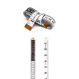 Dual Sided Body Measuring Soft Tape, 60 inch / 150 cm White and Black