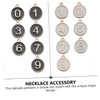 COHEALI Digital Signage Diy Pendants Set 20pcs Alloy Jewelry Making
