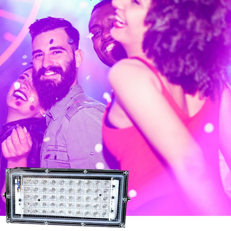 UV Black Light 50W LED Flood Light Waterproof Glowing in
