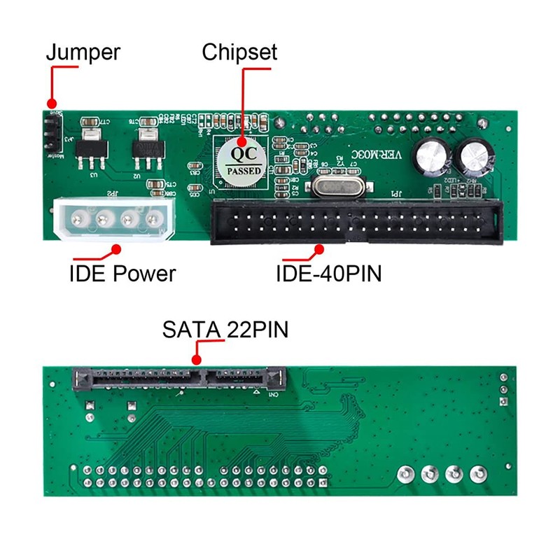 NFHK SATA Disk to IDE/PATA 40Pin Motherboard Converter Adapter PCBA