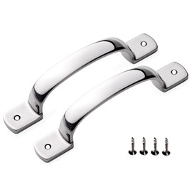 YUDTKK Heavy Duty Door Pull Handle, Stainless Steel Mirror Polish,5-3/5'' Length, 2 Pack